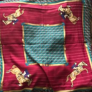 Vintage Italian scarf Horse back riding
